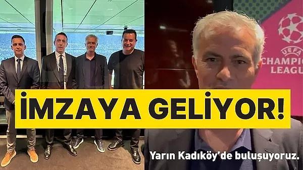 Fenerbahçe'nin anlaşma sağladığı Portekizli teknik direktör Jose Mourinho, yarın İstanbul'a geleceğini duyurdu. Tecrübeli teknik adam, sarı-lacivertli taraftarları Kadıköy'e davet etti.