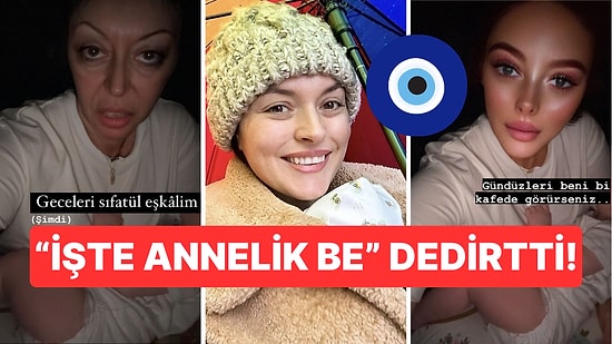 Tüm Annelerin İç Sesi Oldu: Gecenin Br Vakti Oğlu Can'ı Uyutmaya Çalışan Ezgi Mola Filtrelerle Eğlendi