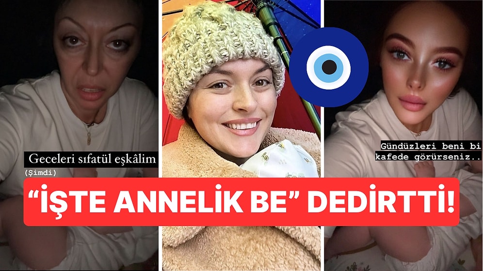 Tüm Annelerin İç Sesi Oldu: Gecenin Br Vakti Oğlu Can'ı Uyutmaya Çalışan Ezgi Mola Filtrelerle Eğlendi