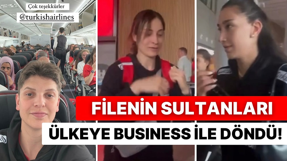 ABD’de Yapılan Maçlardan Galip Gelen Filenin Sultanları Ülkeye Dönüşü Business ile Yaptı