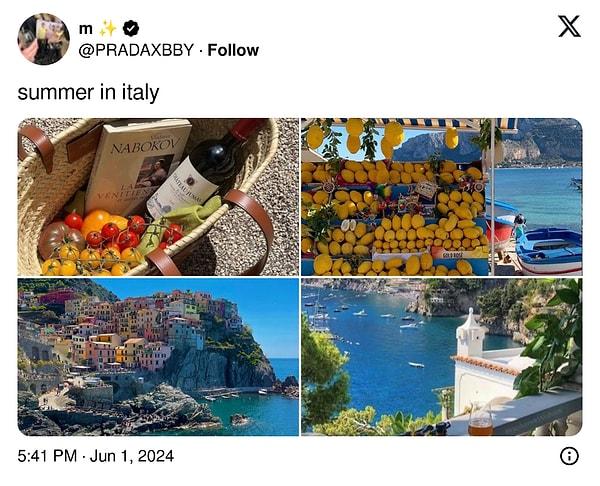 İtalya'da yaz böyleymiş.