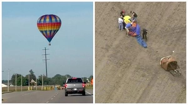 ABD'nin Indiana eyaletinde bir sıcak hava balonu elektrik hatlarına çarpması sonucu 21 kilometre uzaklıktaki bir alana düştü.