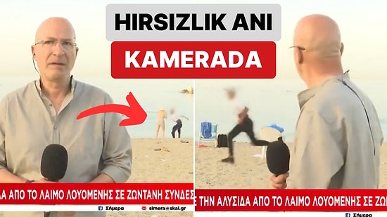 Yunan Televizyonu Canlı Yayında Hırsızlık Anını Yakaladı: Bir Sığınmacı Sahildeki Kadının Kolyesini Çaldı