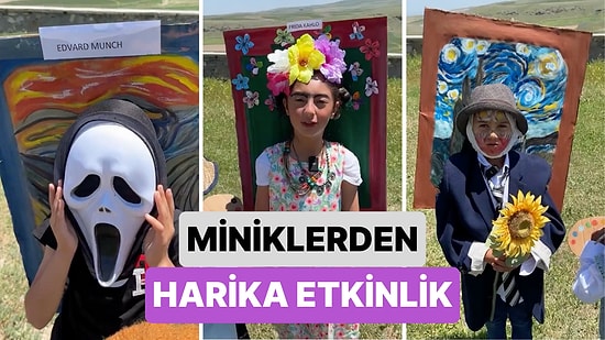 Hepsi Birbirinden Tatlı: Bir Öğretmen Minik Öğrencileriyle Birlikte Ünlü Tabloları Canlandırdı