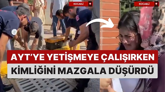 Kocaeli'de Bir Öğrenci YKS'ye Giderken Kimliğini Mazgala Düşürdü: Öğrencinin İmdadına İtfaiyeciler Yetişti