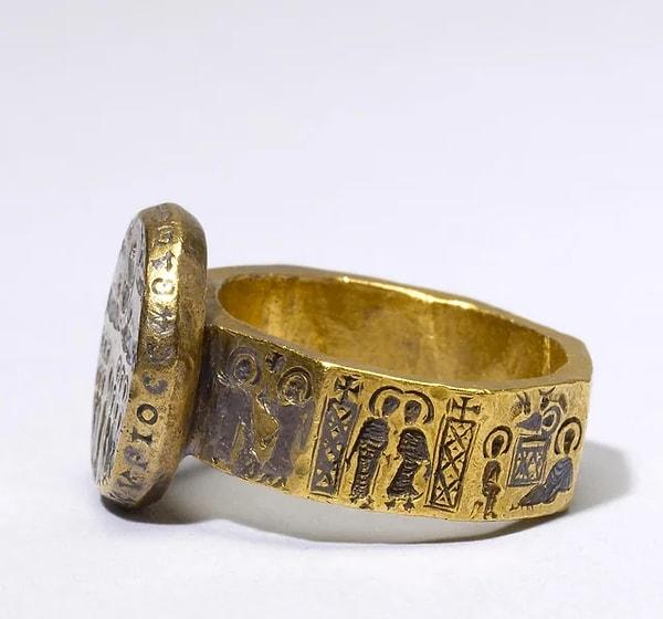 7. İsa'nın Yaşamından Sahneler İçeren Bizans Evlilik Yüzüğü. (M.S 6. yüzyıl.)