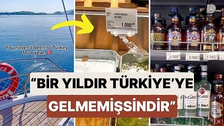 Bir Yıldır Türkiye'ye Gelmeyen Bir Turist Gördüğü Geçen Zamanda Değişen Ürün Fiyatlarını Dehşetle Paylaştı