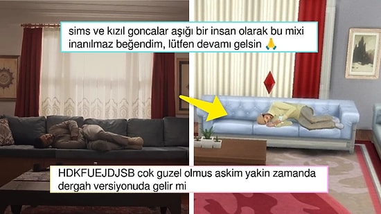 Aynısı Olmuş! Kızıl Goncalar Dizisini Sims'te Canlandıran Kullanıcı Benzerlik ile Şok Etti!