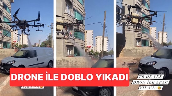 Teknolojinin Nimetlerinden Sonuna Kadar Faydalananlarda Bugün: Doblo'sunu Drone ile Yıkadı!