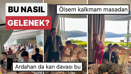 Danimarka'daki Bir Değişik Düğün Geleneği: Damat Tuvalete Girer Girmez Erkekler Gelini Öpmek İçin Sıraya Girdi