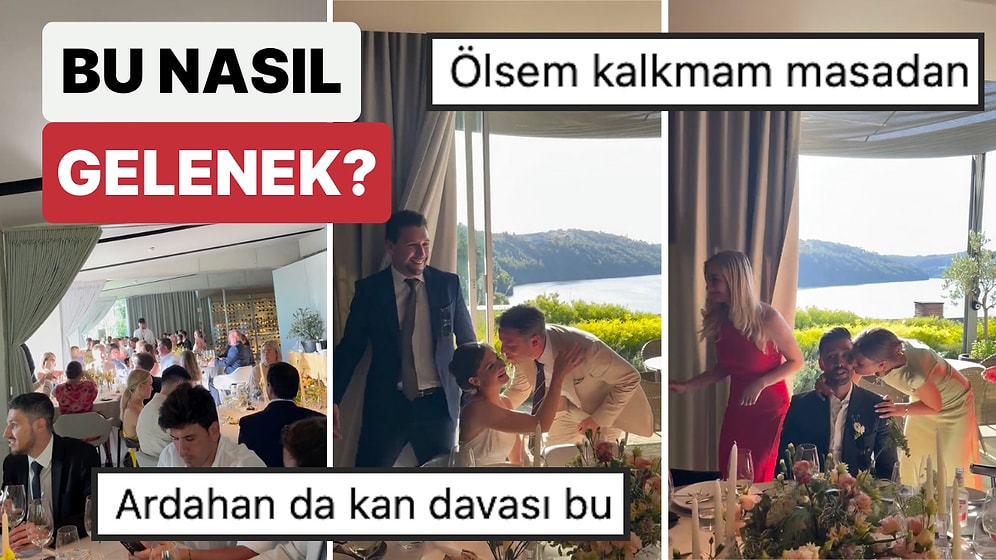 Danimarka'daki Bir Değişik Düğün Geleneği: Damat Tuvalete Girer Girmez Erkekler Gelini Öpmek İçin Sıraya Girdi