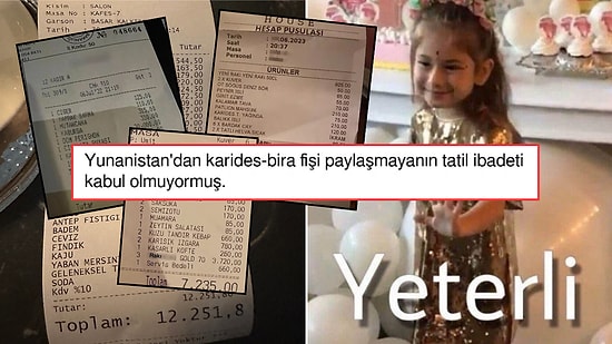 Türkiye Yetmezmiş Gibi Şimdi de Yunanistan'dan Paylaşılan Adisyonlar Milletimizin Canına Tak Etti