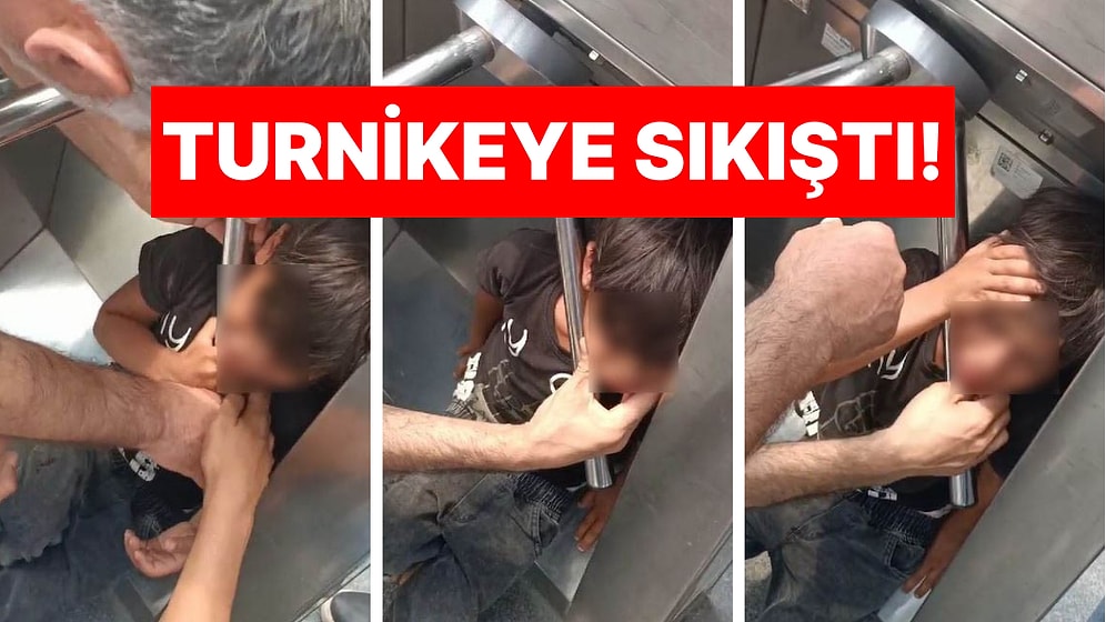İstanbul’da Turnikelerin Altından Geçmek İsteyen Bir Çocuğun Başı Turnikenin Arasına Sıkıştı