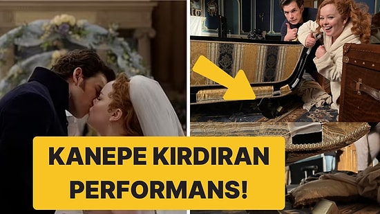 Bridgerton Yıldızları, Sevişme Sahnesinde Kullandıkları Kanepeyi Kırdı!