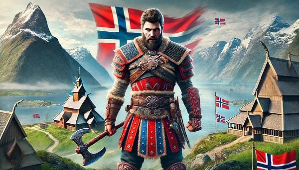 Norveç'i elbette havalı bir Viking savaşçısından başka şekilde düşünemezdik.