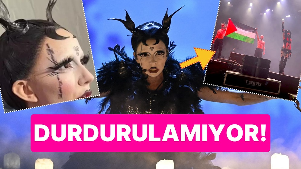 Sadece Bir Şov Değilmiş! Eurovision'da İrlanda'yı Temsil Eden Bambie Thug, Konserinde Filistin Bayrağı Açtı