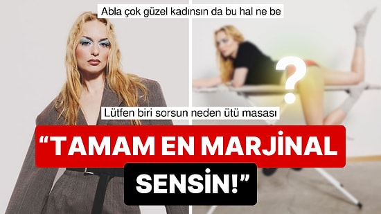 Ütü Masasına İki Seksen Yatıp Poz Veren Nilperi Şahinkaya, "En Marjinal Sensin Tamam" Dedirtti!