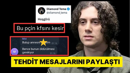 YouTuber Diamond Tema Kendisine Gelen Tehdit Mesajlarını İfşa Etti
