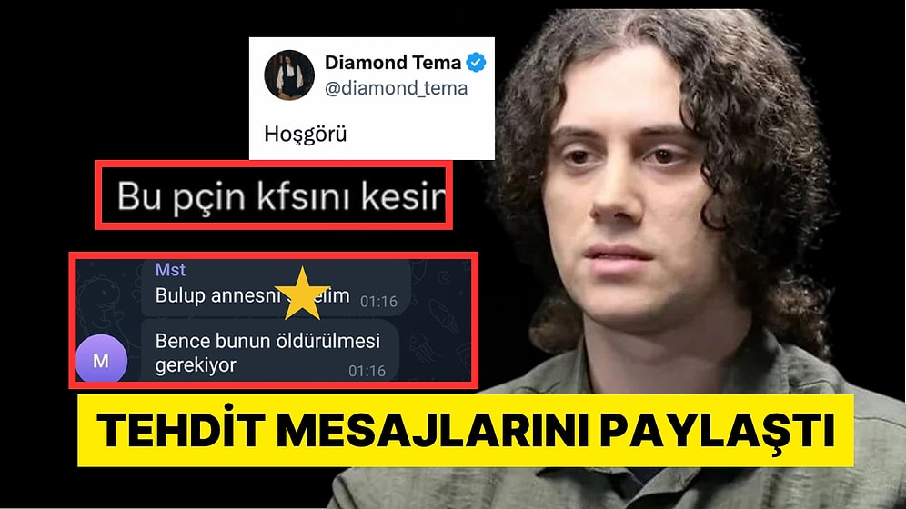 YouTuber Diamond Tema Kendisine Gelen Tehdit Mesajlarını İfşa Etti