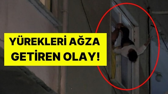 Polis Alarma Geçti: Çocuğunu Rehin Alıp Camdan Sarkıttı