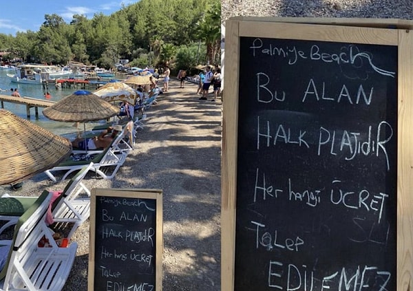 Akbük sahilinin halk plajı olarak belirlenen kıyı şeridinin bazı bölümleri halkın kullanımına açıldı.