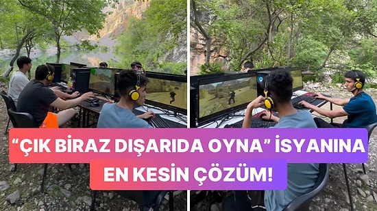 CS 1.6 Oynamak İçin Nehir Kenarına Full Sistem Kuran Ekibin Kıskançlıktan Çatlatan Oyun Keyfi