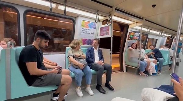 M6 Metro Hattı olarak bilinen ve ilk durağı Levent, son durağı ise Boğaziçi Üniversitesi/Hisarüstü olan metro hattında Ekrem İmamoğlu’nun yolculuk yaptığı anlar İBB Haber’in Twitter hesabında paylaşıldı.