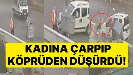 Mersin'de Korkunç Kaza! Kaldırımda Yürüyen Kadına Çarpıp Köprüden Düşürdü