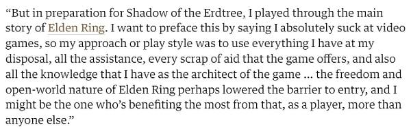Elden Ring'in yönetmeni Miyazaki, The Guardian'da bir soru cevap gerçekleştirdi.