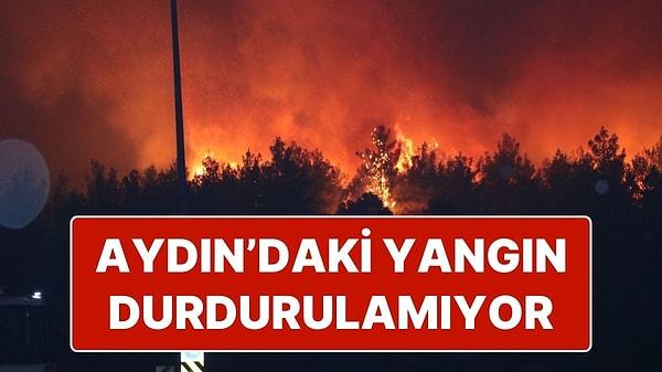İzmir'in Selçuk ilçesinde başlayan ve Aydın'ın Kuşadası ilçesine kadar ilerleyen orman yangını her geçen dakika büyüyerek devam ediyor. Kuşadası Bayraklıdede Mahallesi’ne kadar ulaşan alevler yerleşim yerlerini de tehdit etmeye başladı.