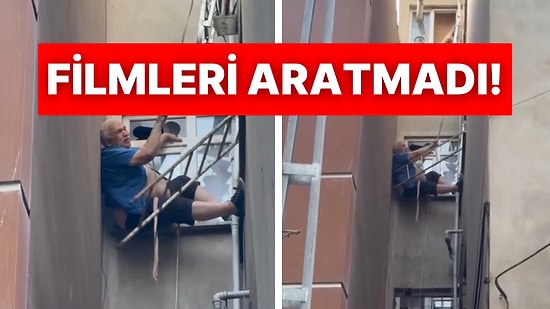 Boru Döşemek İçin Çatıya Çıkan Adam Ayağı Kayıp Düşünce İki Duvar Arasında Asılı Kaldı