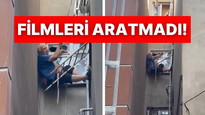 Boru Döşemek İçin Çatıya Çıkan Adam Ayağı Kayıp Düşünce İki Duvar Arasında Asılı Kaldı