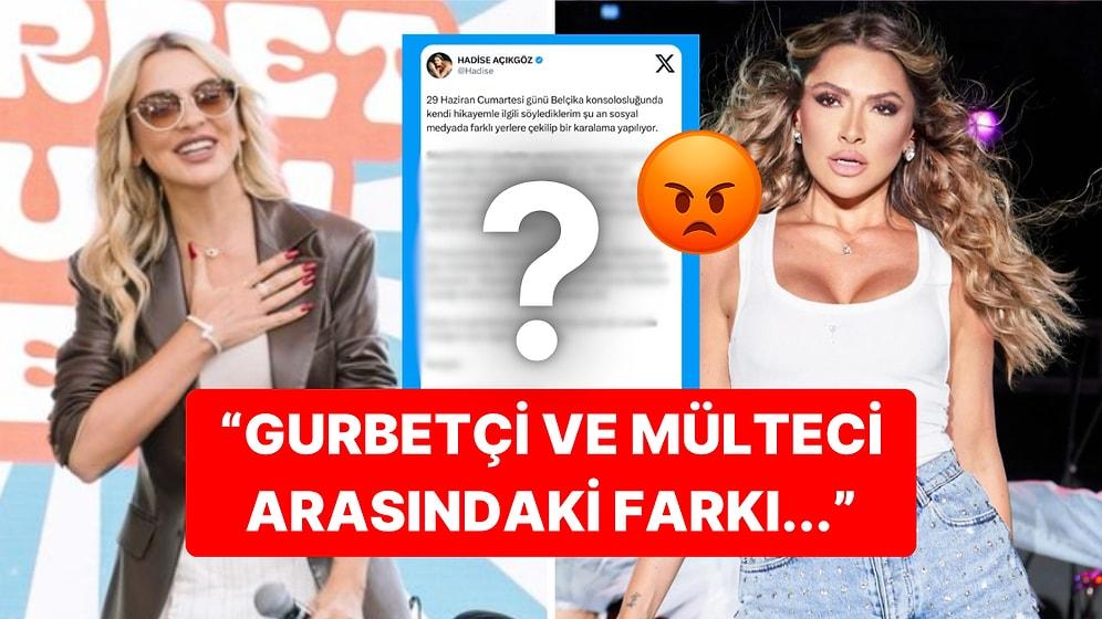Belçika'daki "Pis Türk" Zorbalığını Anlatmıştı: Hadise "Karalama Kampanyası" Diyerek Tepkilere Sert Çıktı!
