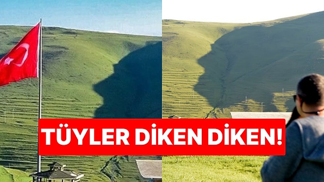 Ardahan’da Dağlara Yansıyan Atatürk Silüetinin Oluştuğu Anlar Anbean Kaydedildi