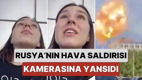 Ukraynalı Bir Kadın Kendi Halinde Video Çekerken Tesadüfen Rusya'nın Hava Saldırısını Kaydetti