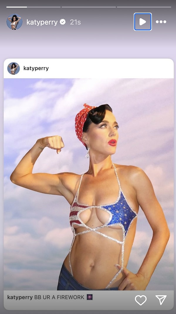 Katy Perry 4 Temmuz'u kutladı!