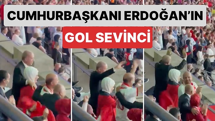 Türkiye - Hollanda Karşılaşmasını Tribünden İzleyen Cumhurbaşkanı Erdoğan'ın Gol Sevinci Kameralara Yansıdı