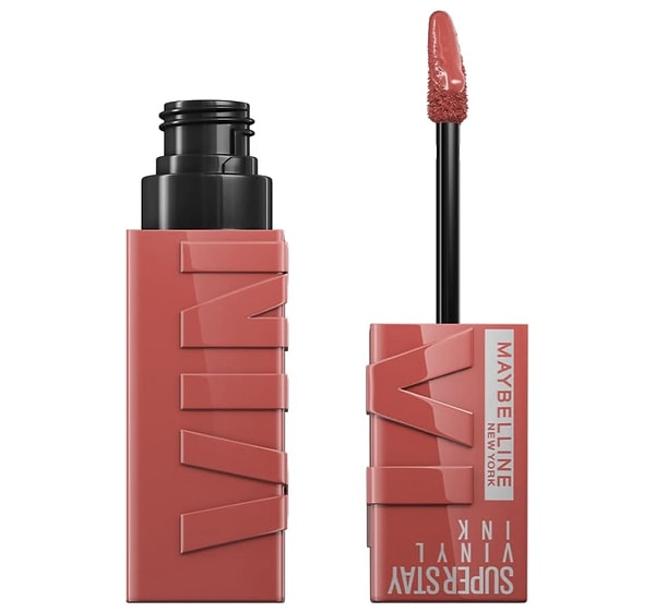 10. Maybelline New York Super Stay Vinyl Ink Uzun Süre Kalıcı Likit Parlak Ruj - 15 Peachy