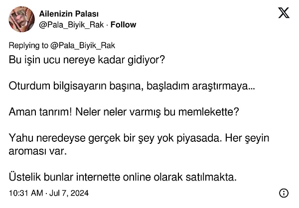 Online satışları da var rezalet.