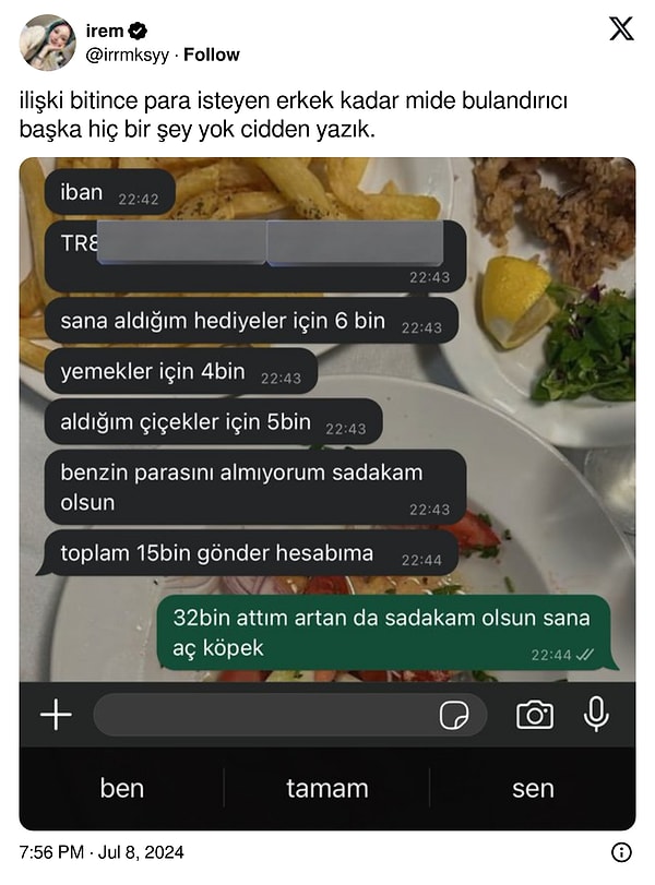 Sosyal medyada gündem olan o WhatsApp yazışmaları şöyle: