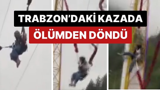 Uzungöl'de "İnsan Sapanının" Halatı Koptu: Yürekleri Ağza Getiren Kazada Bir Kadın Ölümden Döndü