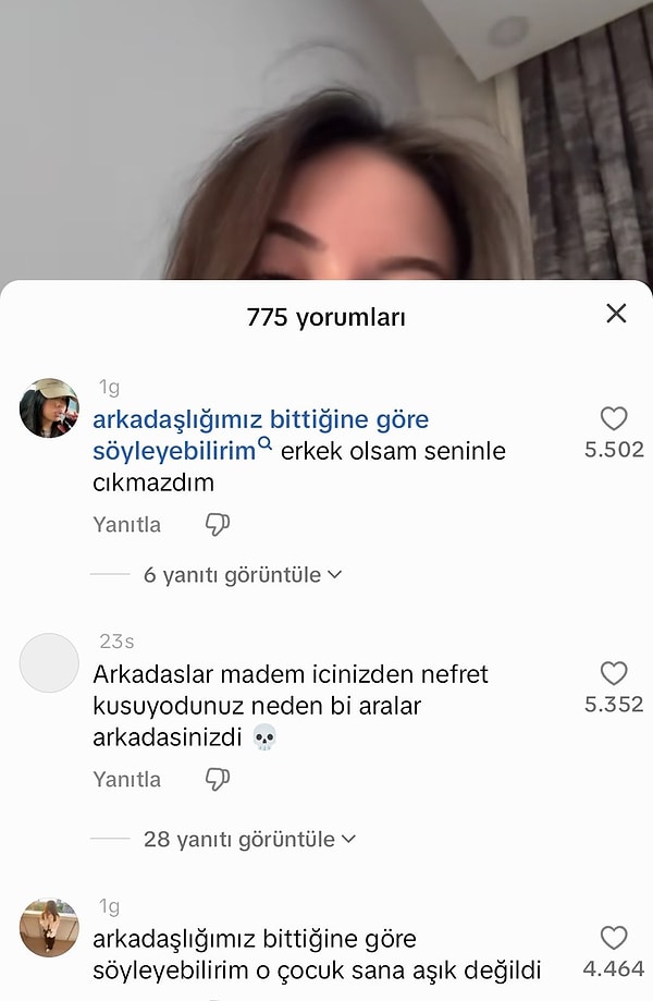 Bir kişi hariç benzer itiraflar geldi.