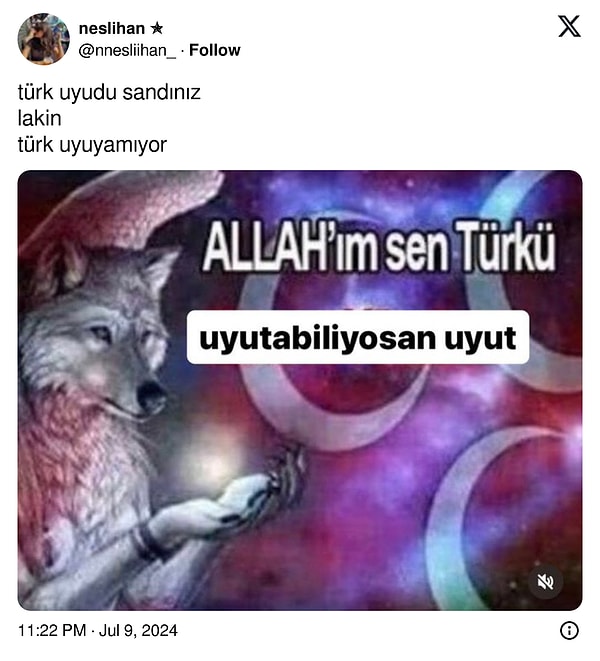 Uyuyamamak sıkıntı.