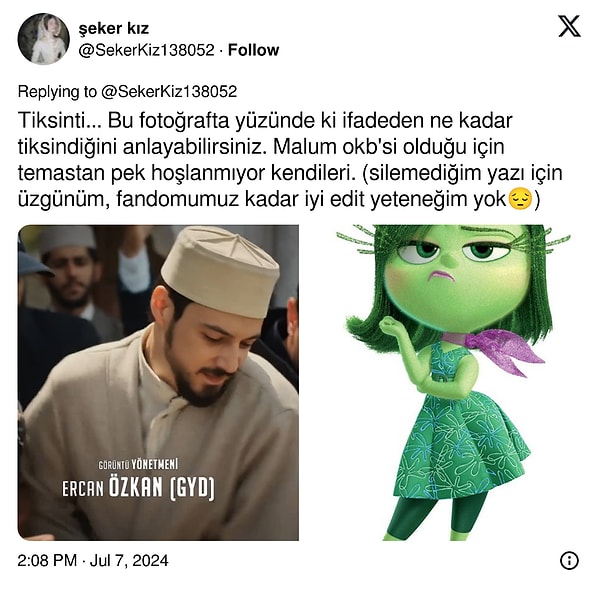 Suratından ne kadar tiksindiği belli oluyor... Çabana sağlık.