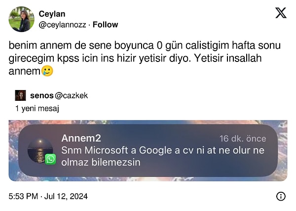 İnşallah yetişir.