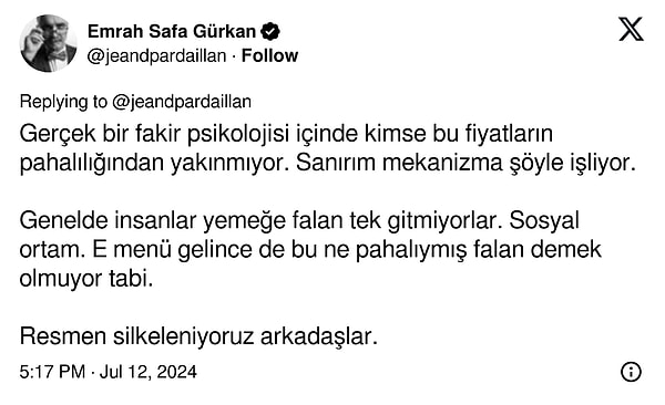 "Resmen silkeleniyoruz arkadaşlar."