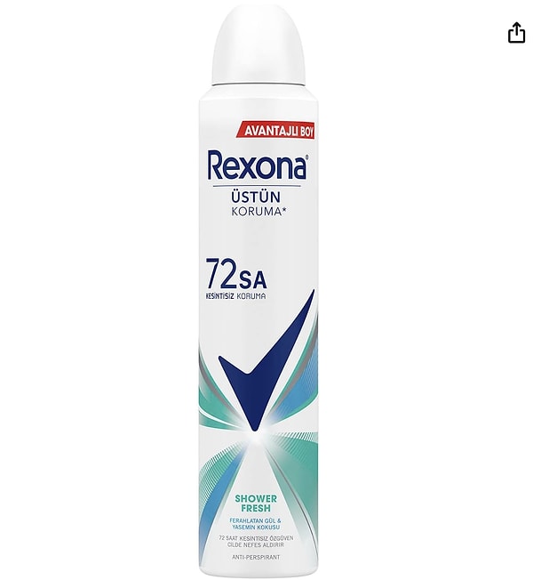 Rexona Kadın Sprey Deodorant Shower Fresh 72 Saat Kesintisiz Üstün Koruma