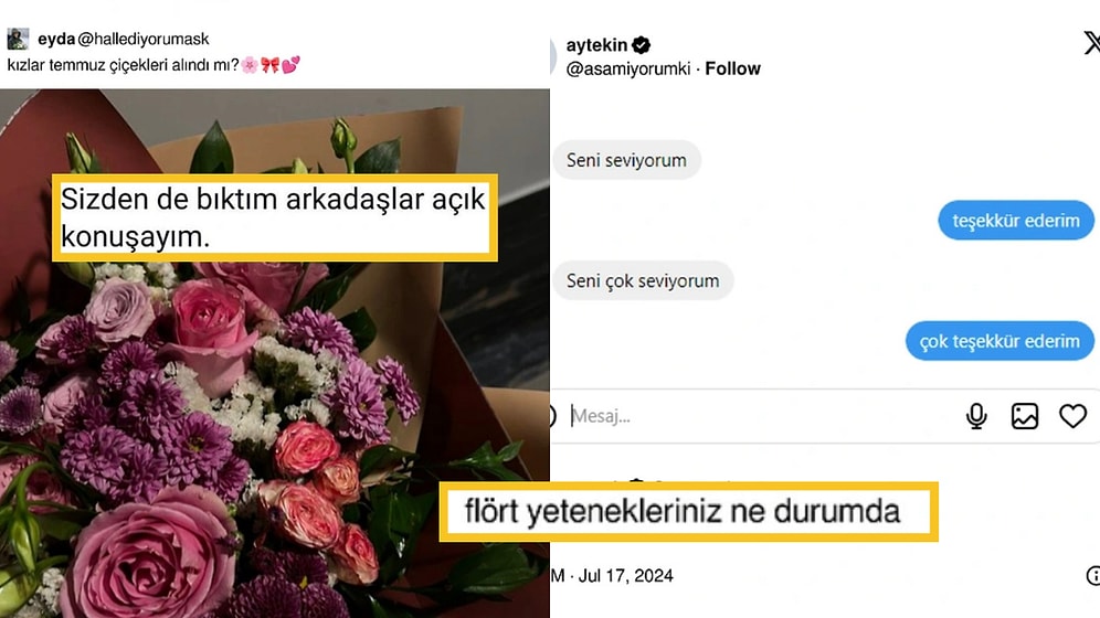 Her Ay Çiçek Alan Kızlardan Flört Becerilerini Konuşturanlara Son 24 Saatin Viral Tweetleri