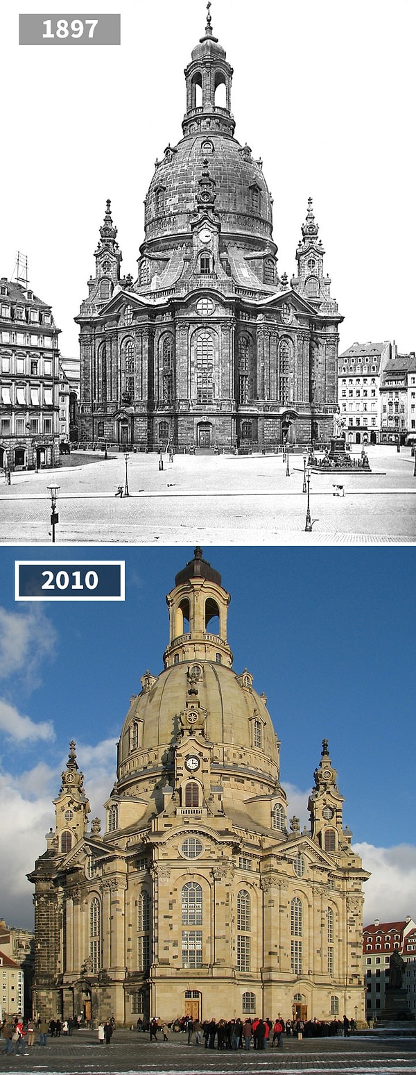 2. 1897'de Almanya'da bir kilise (Frauenkirche dresden)