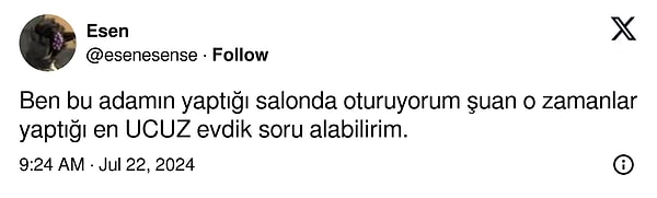 Esen isimli bir Twitter kullanıcısı şöyle bir iddiada bulundu.